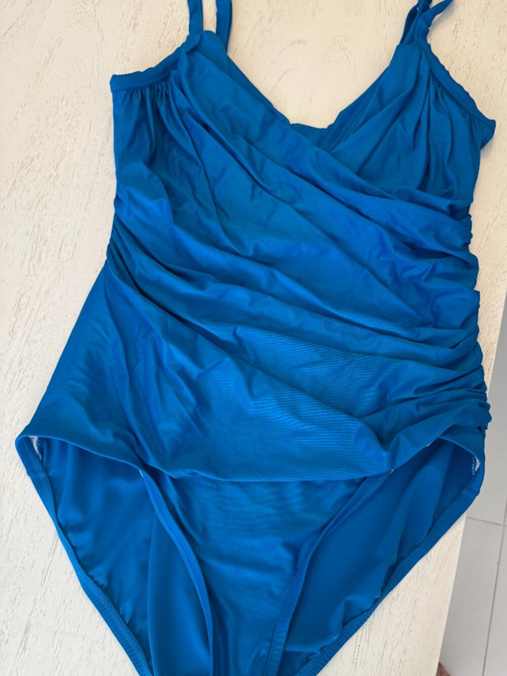Jantzen plus size one piece swimsuit in vibrant blue